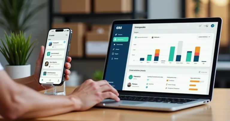 Empreendedor brasileiro vendo lembretes automáticos de follow up no celular
