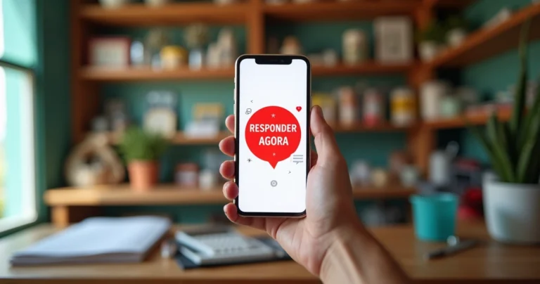 Tela de smartphone com botão de call to action destacado em vermelho